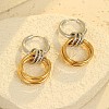 304 Stainless Steel Dangle Hoop Earrings for Women WG4D4B8-02-1