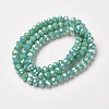 Electroplate Opaque Glass Beads Strands EGLA-A034-P8mm-T06-2