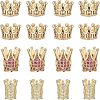 16Pcs 4 Style Brass Cubic Zirconia Beads KK-NB0001-53-1