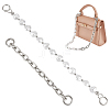 WADORN 2Pcs 2 Style Acrylic Imitation Keshi Pearl & Aluminium Chain Bag Handles DIY-WR0002-69P-1