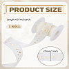 20 Yards Hot Stamping Star Polyester Chiffon Ribbons SRIB-LP0001-03-2