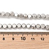 Electroplate Glass Beads Strands EGLA-F166-04A-P-4