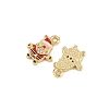 Brass Micro Pave Cubic Zirconia Charms LS-KK-Z129-01G-05-2