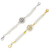 2Pcs 2 Styles Alloy Rhinestone Magnetic Clasps AJEW-JB01294-1