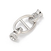 Oval Brass Fold Over Clasps KK-U062-43P-1