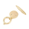 Brass Micro Pave Clear Cubic Zirconia Toggle Clasps KK-K391-27G-3