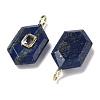 Natural Lapis Lazuli Faceted Pendants G-F819-01G-04-2