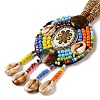 Bohemian Seashell Hemp Rope Necklace with Tassel Pendant for Women DK8387-1-2