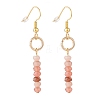 Dyed Natural Malaysia Jade Beads Dangle Earrings EJEW-JE04709-05-1