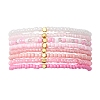 8Pcs Glass Seed Beads Stretch Bracelets for Women BJEW-MZ00269-3