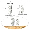 2Pcs 2 Styles 316 Surgical Stainless Steel Lobster Claw Clasps FIND-CJ0011-12-2