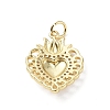 Eco-Friendly Rack Plating Brass Micro Pave Cubic Zirconia Pendants KK-F845-33G-02-2