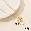 304 Stainless Steel Butterfly Pendant Necklaces VH1834-6-1