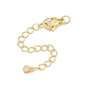 Brass Micro Pave Cubic Zirconia Ends with Chain KK-H480-57G-1