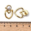201 Stainless Steel ABS Plastic Pearl Stud Earrings EJEW-Z151-13G-01-5