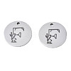 Non-Tarnish 304 Stainless Steel Charms STAS-T059-26P-F-2