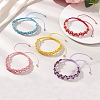 5Pcs Glass Braided Beaded Bracelets BJEW-MZ00304-1