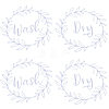 PVC Wash Dry Laundry Stickers STIC-WH0004-24A-1