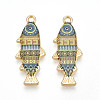 Alloy Enamel Pendants FIND-C037-16G-09-1-1