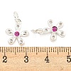 Rack Plating Brass Micro Pave Clear Cubic Zirconia Charms KK-F089-07S-3