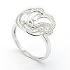 925 Sterling Silver Finger Ring Components STER-E060-81P-1