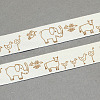 Animals Printed Cotton Ribbon OCOR-S026-10-1