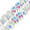 Electroplate Transparent Glass Beads Strands X-EGLA-B012-AB01-1