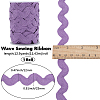 Polyester Wave Lace Trim Ribbon OCOR-GF0004-36B-07-2
