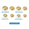 80Pcs 8 Style Brass Shank Buttons BUTT-TA0001-08G-15