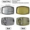 2Pcs 2 Colors Alloy Belt Buckles FIND-DJ0001-75-2
