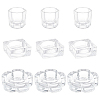 SUPERFINDINGS 9Pcs 3 Style Glass Dappen Dish/Lid Bowl Cup Crystal Dish MRMJ-FH0001-15-1