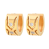 304 Stainless Steel Clear Cubic Zirconia Hoop Earrings EJEW-L307-12G-02-4