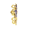 Chinese Style Alloy Enamel Chandelier Components Links X-ENAM-E329-63B-G-5