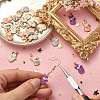 40Pcs 8 Styles Printed Alloy Enamel Pendants ENAM-CJ0004-08-4