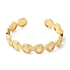 Religion Brass Open Cuff Bangles BJEW-K296-02B-G-4