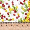 4 Colors Christmas 6/0 Glass Round Seed Beads SEED-X0058-03C-4