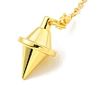 Brass Cable Chain Pointed Dowsing Pendulums HJEW-D004-04G-3