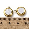 304 Stainless Steel Resin Pendants STAS-P406-15C-G-3