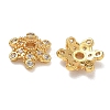 Brass Micro Pave Cubic Zirconia Bead Caps CU-CBA6E4E-10G-2