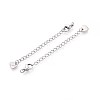 Tarnish Resistant 304 Stainless Steel Curb Chain Extender STAS-G310-06P-2