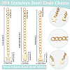 30Pcs 3 Styles 304 Stainless Steel Chain Extender STAS-BBC0005-48-2
