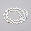 Natural White Shell Mother of Pearl Shell Beads SHEL-K004-01-A-2