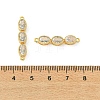 SHEGRACE Brass Pave Clear Cubic Zirconia Triple Oval Links Connector Charms XGRQ3P620-644G-3