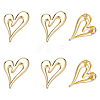 6Pcs Heart Zinc Alloy Lapel Pins for Backpack Clothes JEWB-UN0002-74G-1