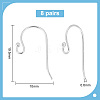 16Pc 925 Sterling Silver Earring Hooks STER-PH0001-37-2