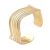 Multilayer Wave 304 Stainless Steel Cuff Bangles for Women BJEW-U032-18G-2