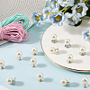 20Pcs ABS Plastic Pearl No Sewing Buttons BUTT-CY0001-22A-3