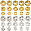 300Pcs 6 Styles Brass Rhinestone Spacer Beads RB-PA0001-02-6