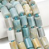 Natural Flower Amazonite Beads Strands G-G453-E05-10x14mm-1