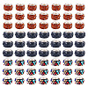 105Pcs 3 Colors Polymer Clay Rhinestone European Beads CPDL-TA0001-02-2